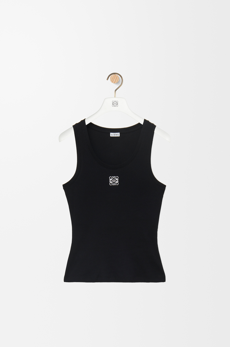 LOEWE Anagram tank top in cotton Black