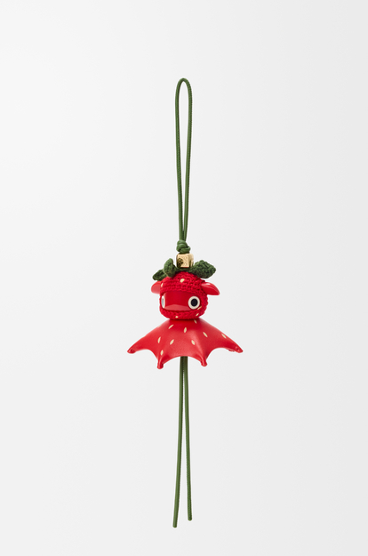 LOEWE Strawberry charm in classic calfskin Red