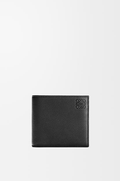 LOEWE Bifold coin wallet in soft grained calfskin Black