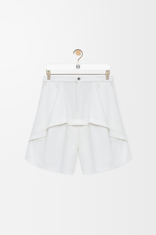 LOEWE Short in denim Bianco