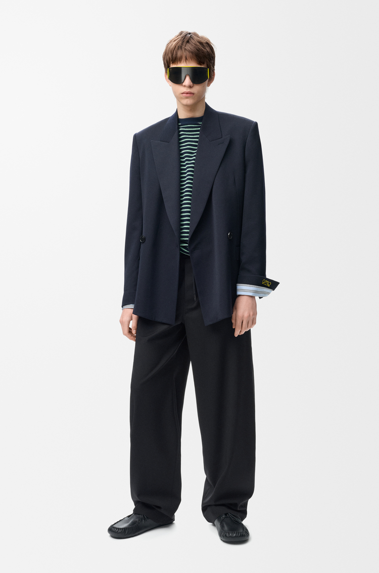 LOEWE Pantaloni con coulisse in lana Nero