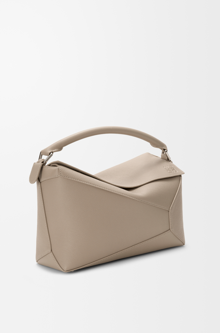 LOEWE Medium Puzzle Edge bag in soft grained calfskin Clay