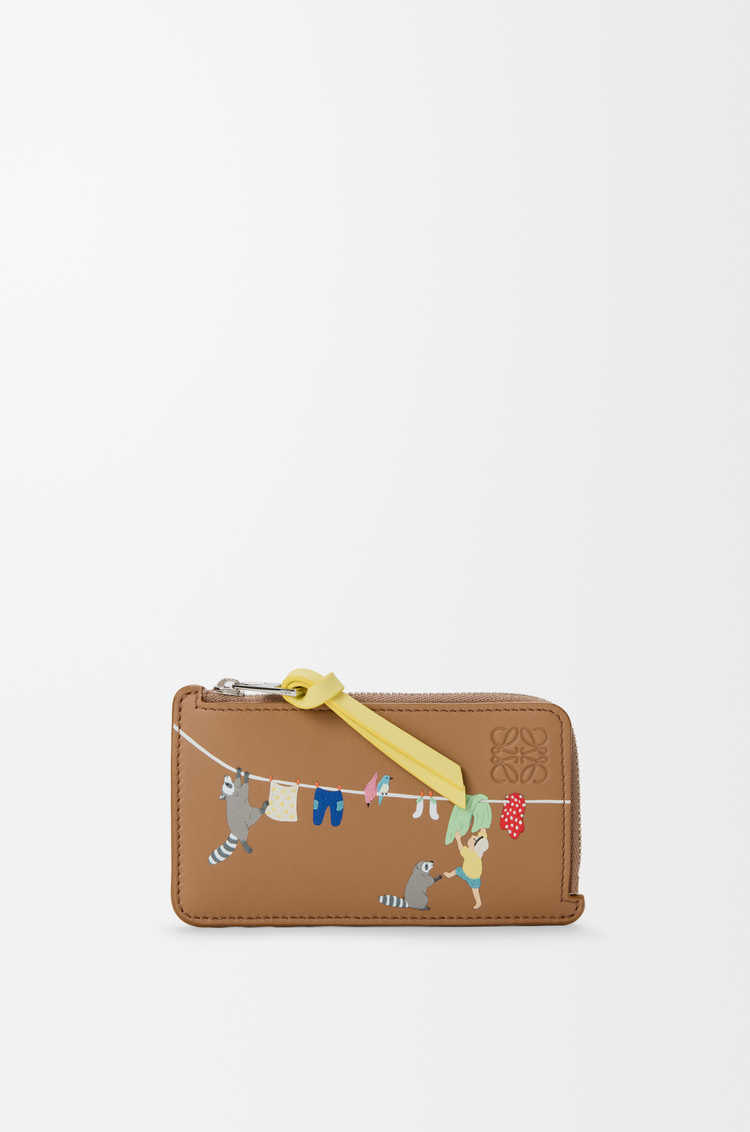 LOEWE アライグマ コインカードホルダー（ナパカーフ） モカ