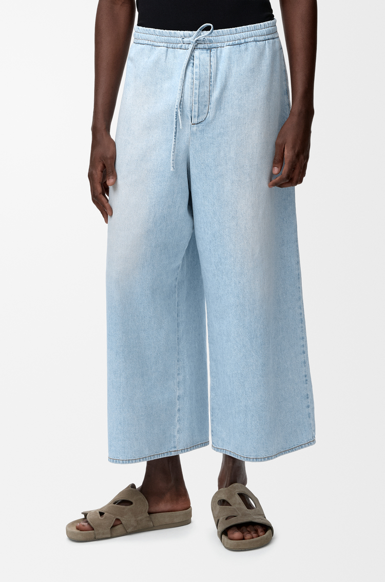 LOEWE Drawstring trousers in denim Washed Blue