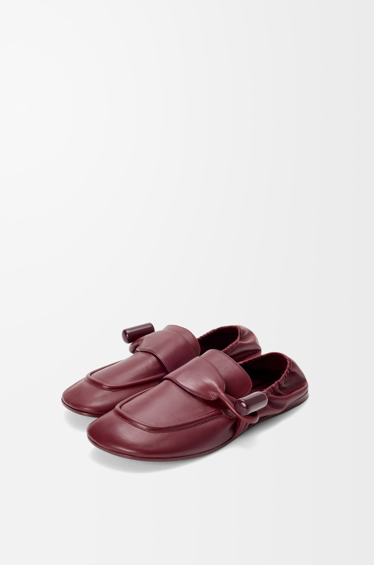 LOEWE トグル ローファー（シャイニースムースカーフ） バーントレッド