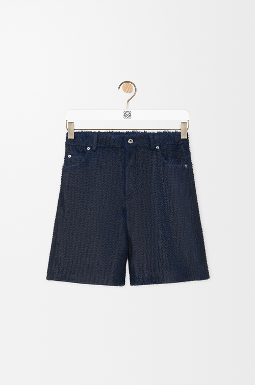 LOEWE Short in nappa di agnello Blu Scuro