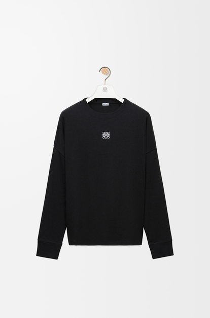 LOEWE Oversized fit long sleeve T-shirt in cotton Black