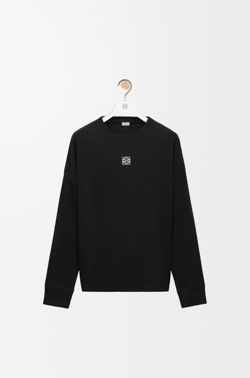 LOEWE Oversized fit long sleeve T-shirt in cotton Black