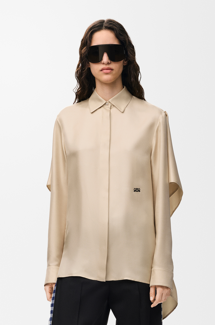 LOEWE Cape Hemd aus Seide Ecru