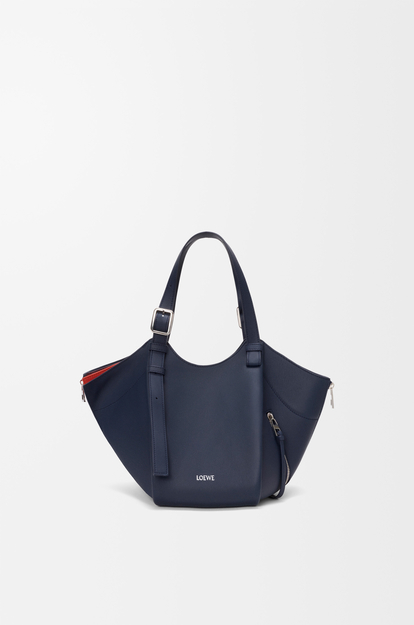 LOEWE Layered Hammock Flip bag in classic calfskin Multicolor  Deep Navy