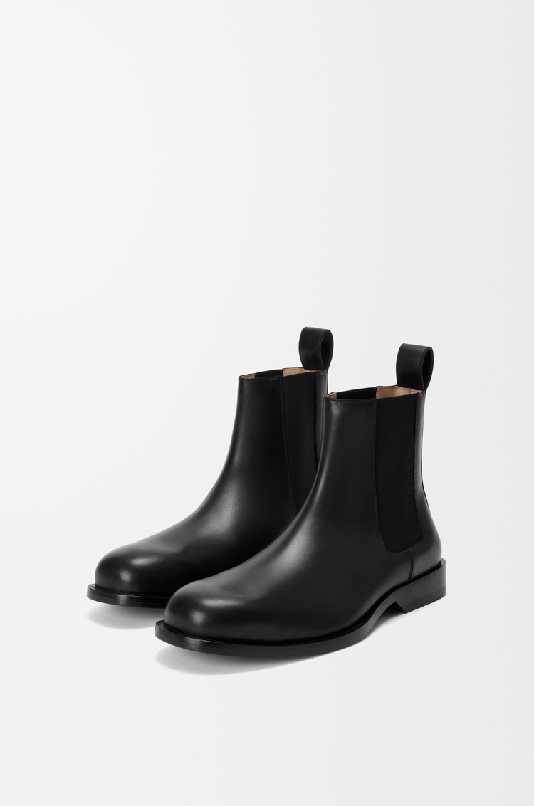 LOEWE Bobine 亮面小牛皮切爾西靴 黑色