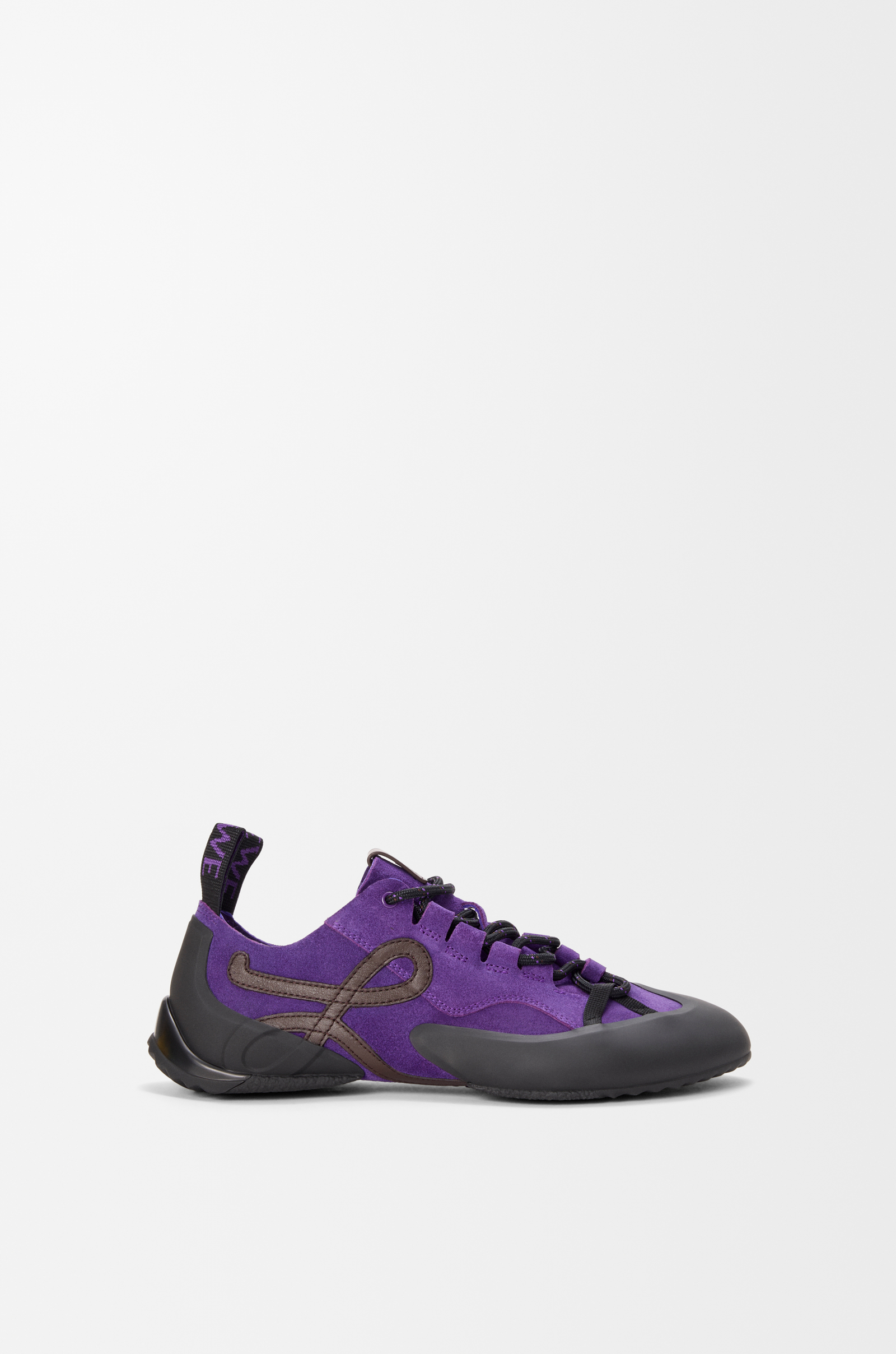 LOEWE Grip sneaker in suede calfskin and TPU Purple/Brown