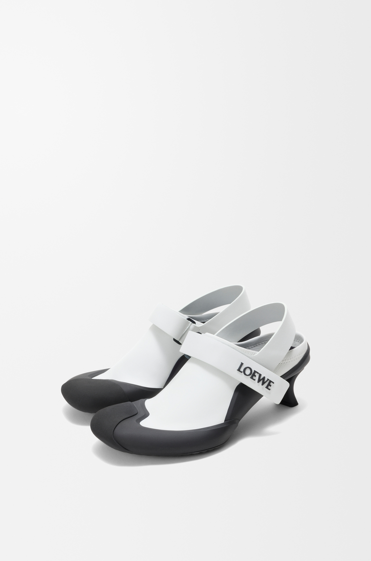 LOEWE Slingbacks Dive en cuir de veau stretch Blanc