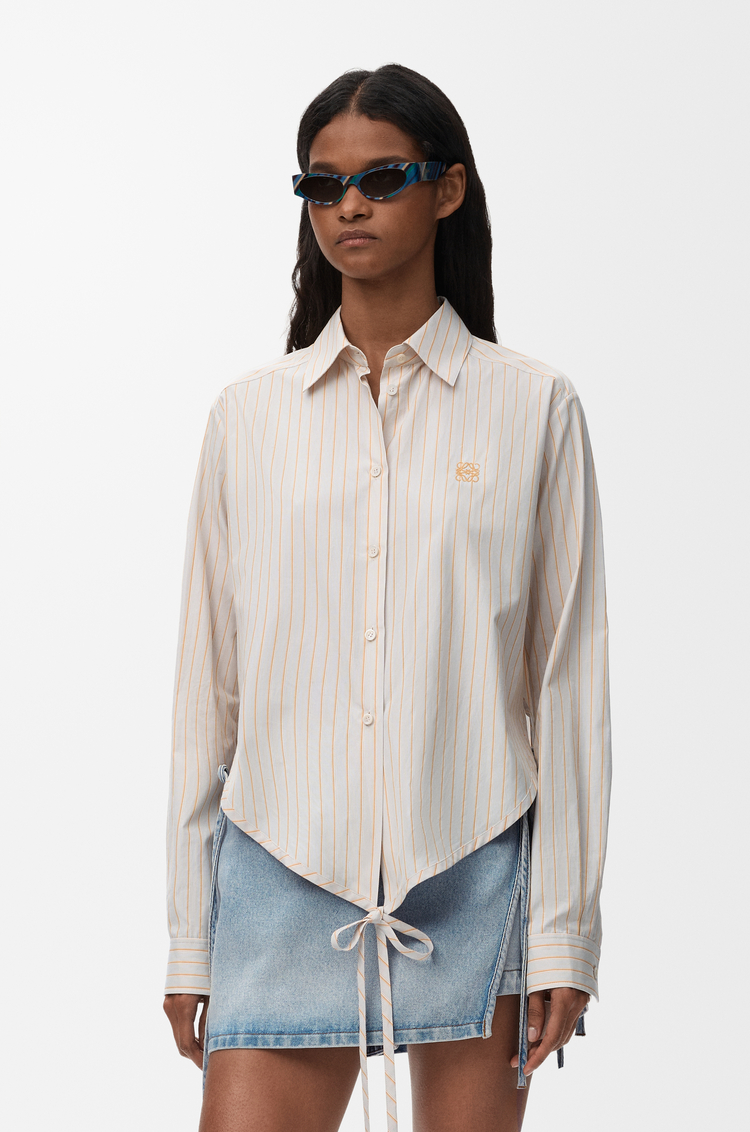 LOEWE Shirt in cotton Beige/Orange