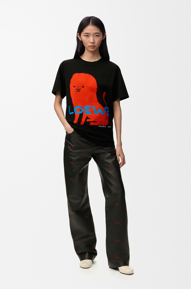 LOEWE Regular fit t-shirt in cotton Black