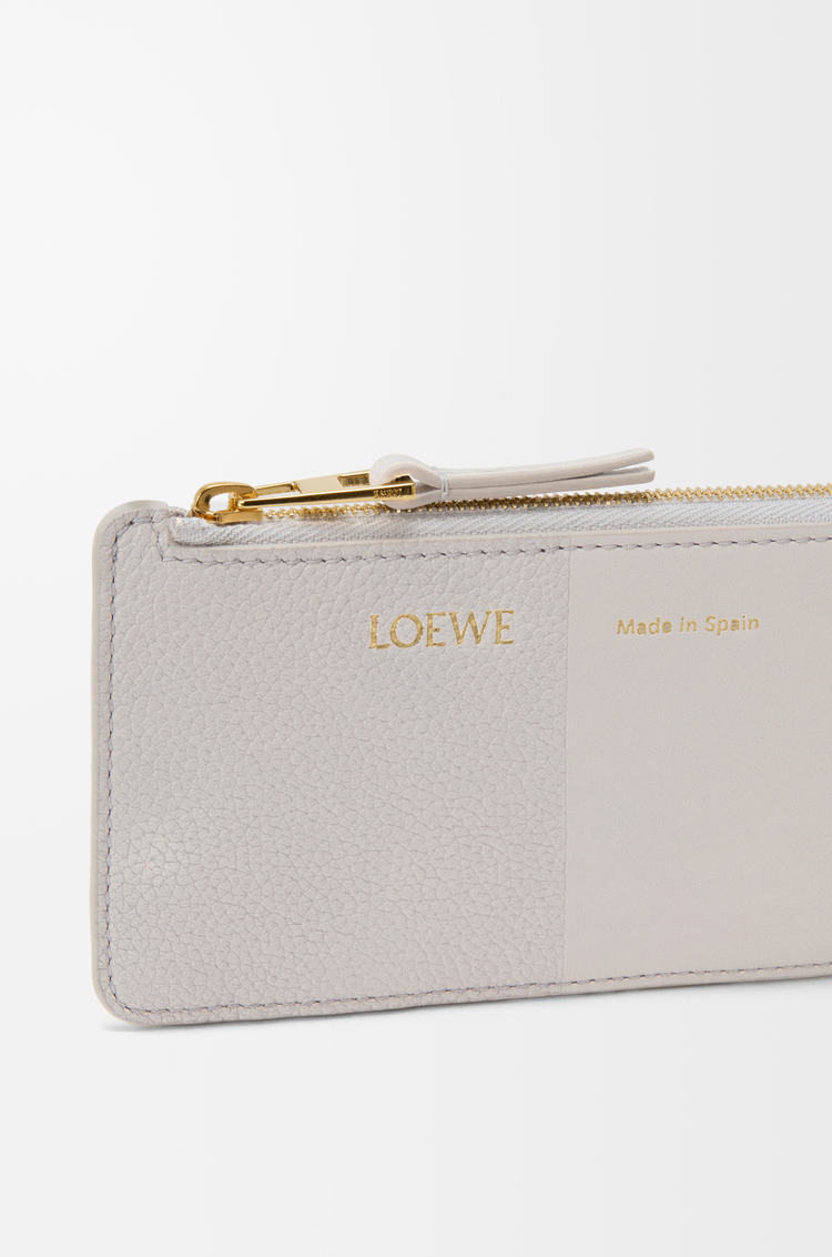 LOEWE Kartenetui mit Münzfach aus weichem und genarbtem Kalbsleder Light Ghost