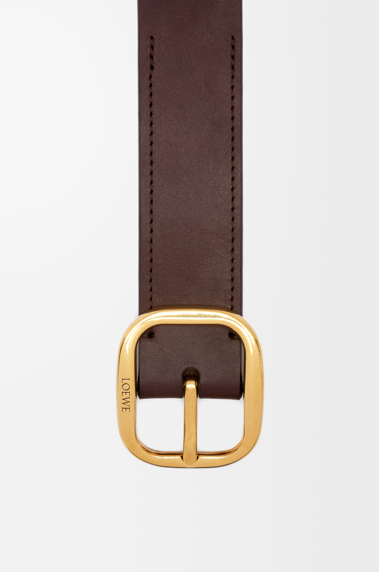 LOEWE Rounded soft belt in classic calfskin  Dark Brown
