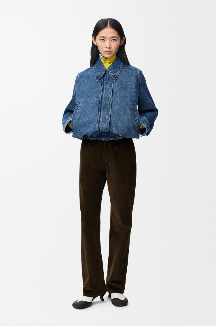 LOEWE Drawstring jacket in denim Blue