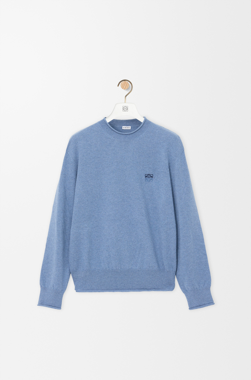 LOEWE Jersey en algodón y cashmere Azul Claro