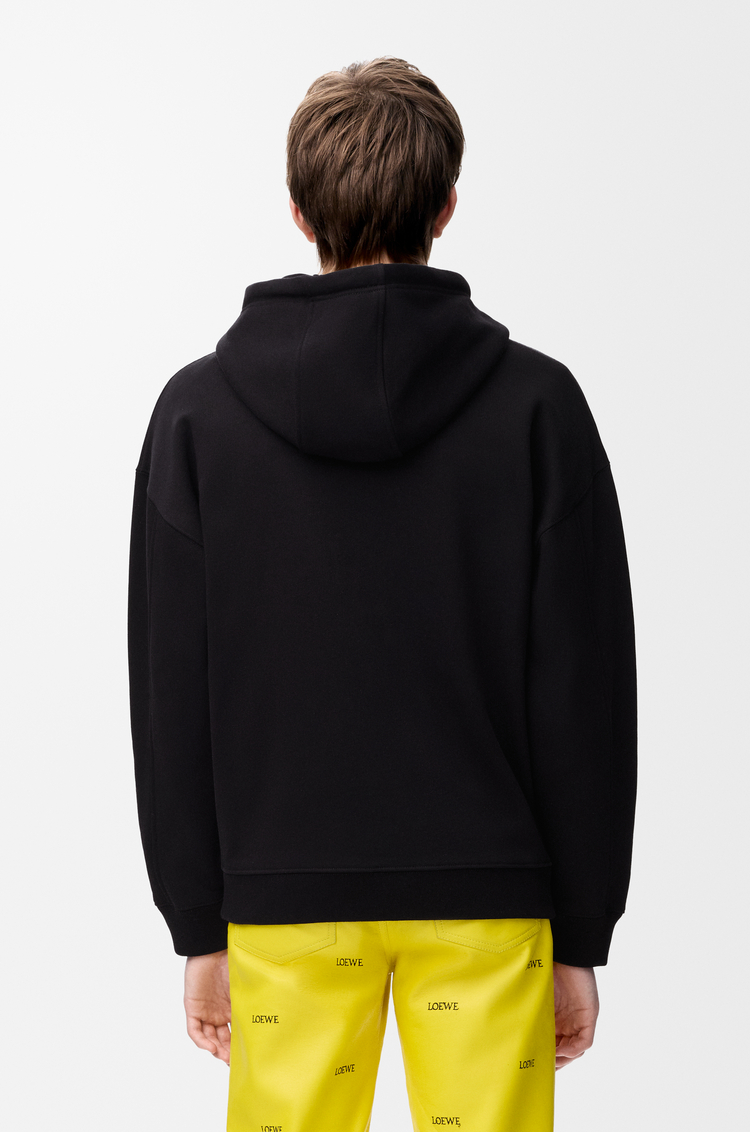 LOEWE Zip-up hoodie in cotton Black