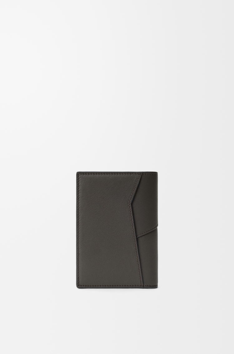 LOEWE Tarjetero con dos pliegues Puzzle en piel de ternera clásica Gris Oscuro