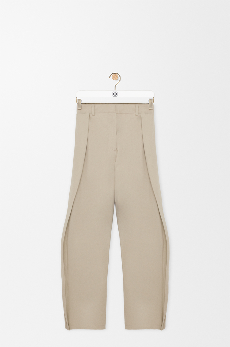 LOEWE Pantalon en coton et soie Beige