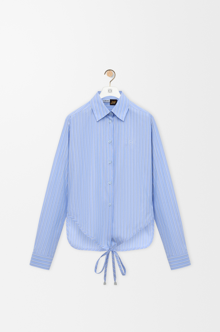 LOEWE Chemise en coton Bleu/Multicolore