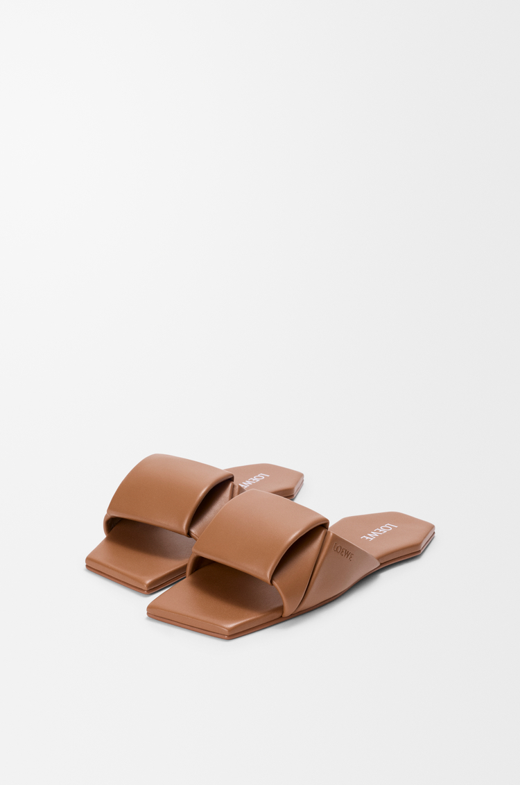 LOEWE Slide Origami in pelle di agnello Moca