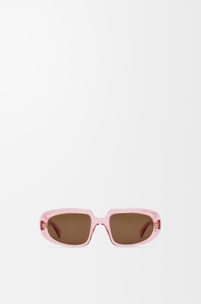 LOEWE Mini Anagram Steps Rectangular sunglasses Transparent Pink