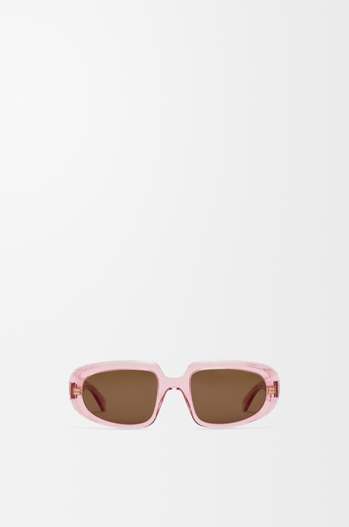 LOEWE Occhiali da sole rettangolari Anagram Steps mini Transparent Pink