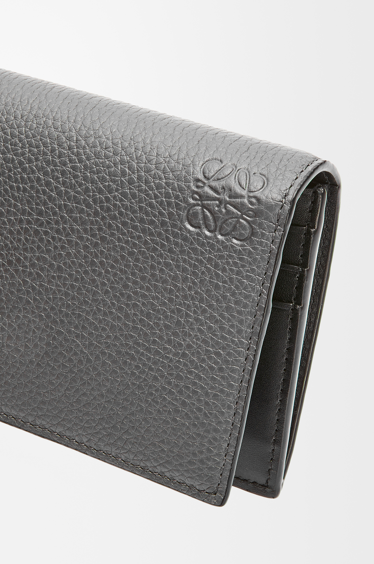 LOEWE Long horizontal wallet in soft grained calfskin Anthracite