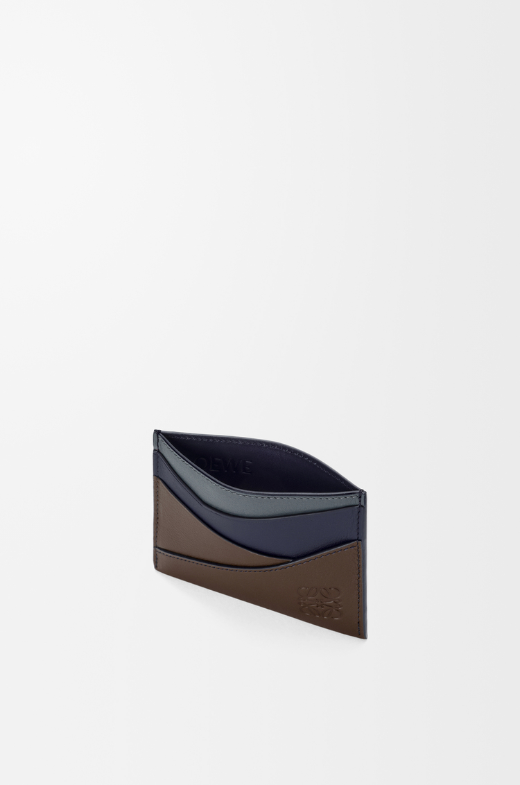 LOEWE Puzzle plain cardholder in classic calfskin Blue Grey/Navy