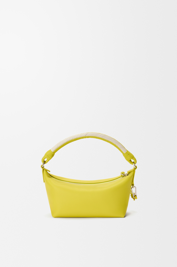 LOEWE Mini sac Cala en cuir d'agneau nappa doux Citron/Blanc Doux