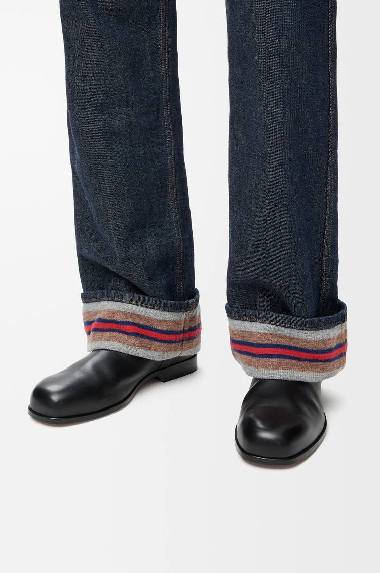 LOEWE Bobine ankle boot in smooth calfskin Black