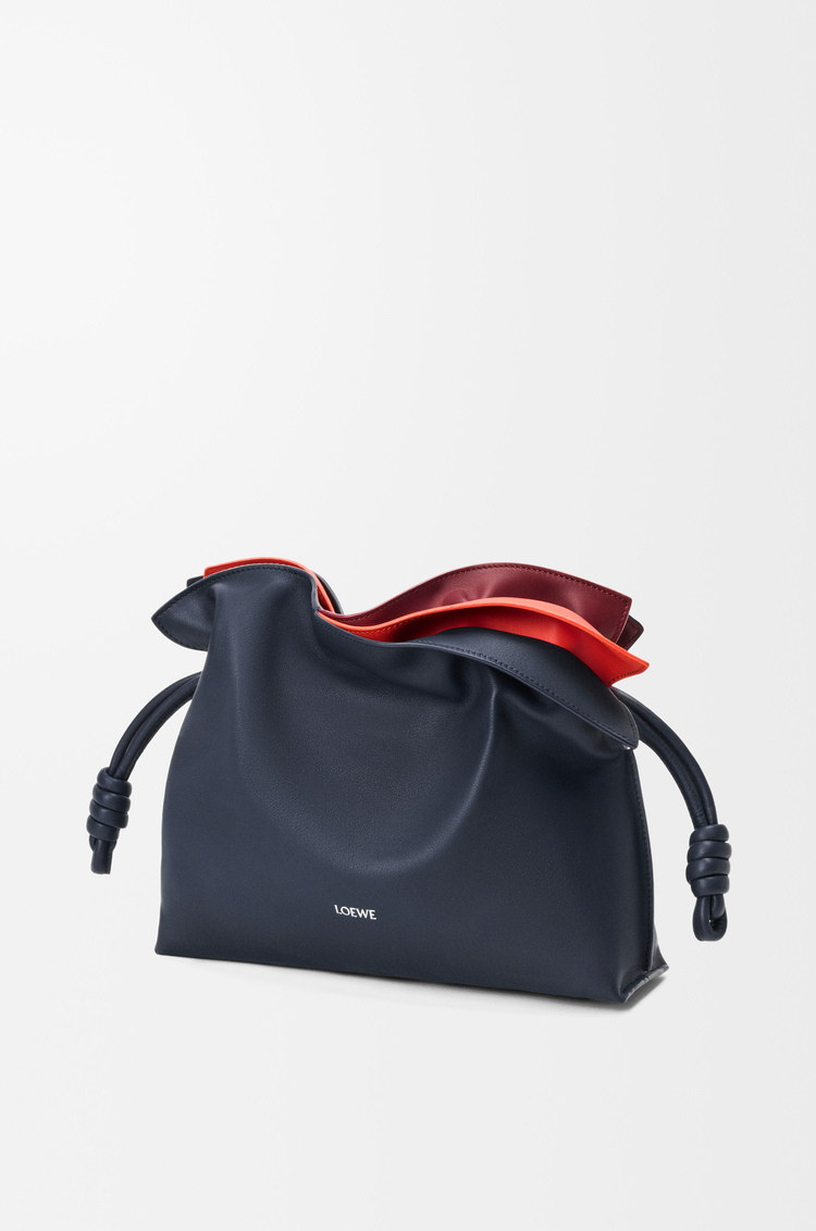 LOEWE Medium layered Flamenco clutch in nappa calfskin Multicolor  Deep Navy