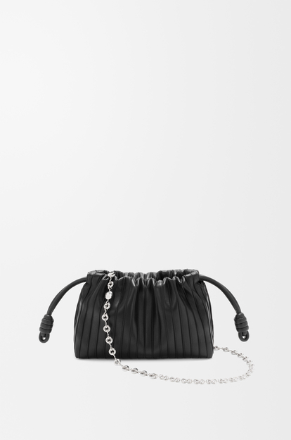 LOEWE Mini Flamenco Pleats purse in nappa lambskin Black