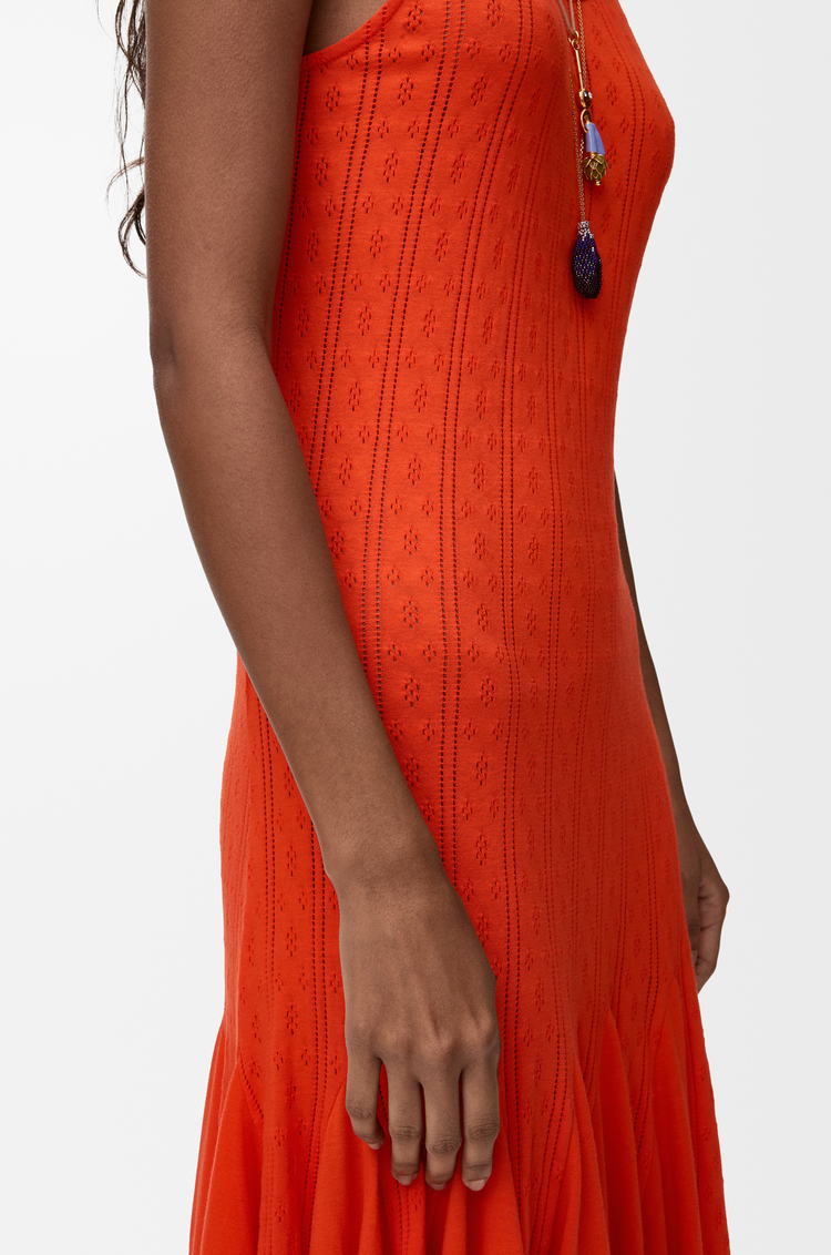 LOEWE Vestido sin mangas en algodón Naranja