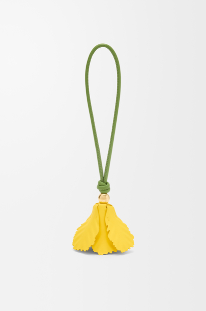 LOEWE Tulip charm in classic calfskin Yellow
