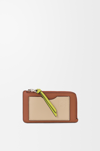LOEWE Coin cardholder in soft grained calfskin Squirrel/Beige