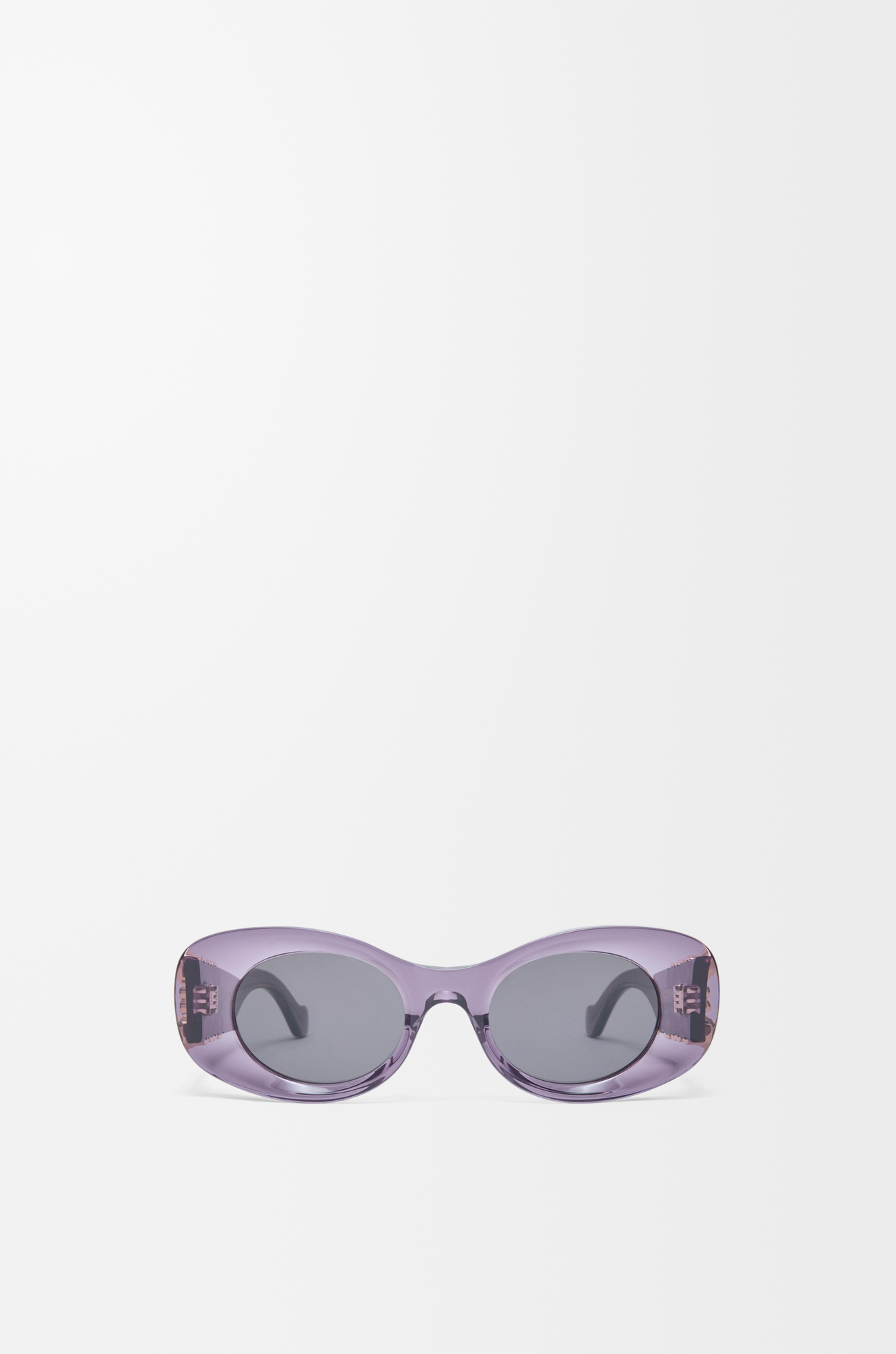 LOEWE Occhiali da sole ovali Beveled con motivo Anagram maxi Viola Trasparente