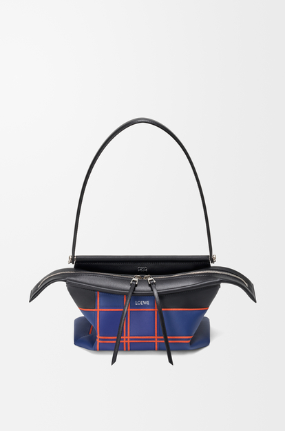 LOEWE Small Whisker bag in check intarsio Black/Multicolor