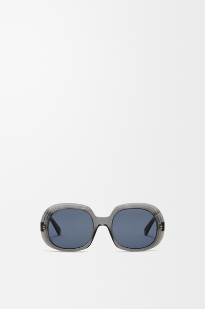 LOEWE Mini Anagram Steps Square sunglasses Transparent Asphalt