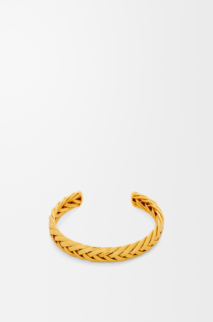 LOEWE Bracciale rigido sottile Braided in argento sterling Oro