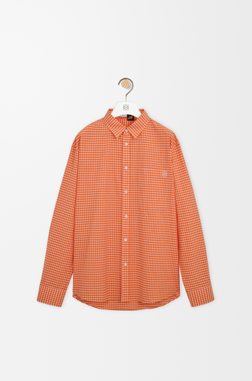LOEWE Hemd aus Baumwolle Orange/Weiß