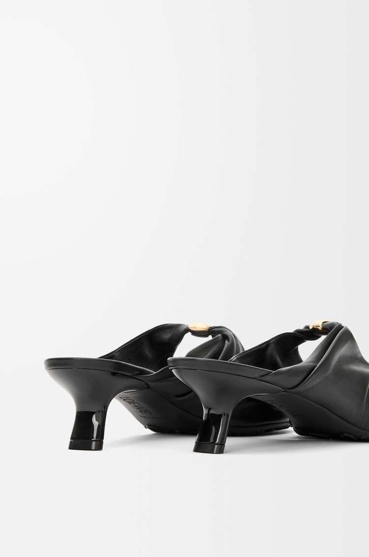 LOEWE Mule Pebble Soft en piel napa de cordero Negro