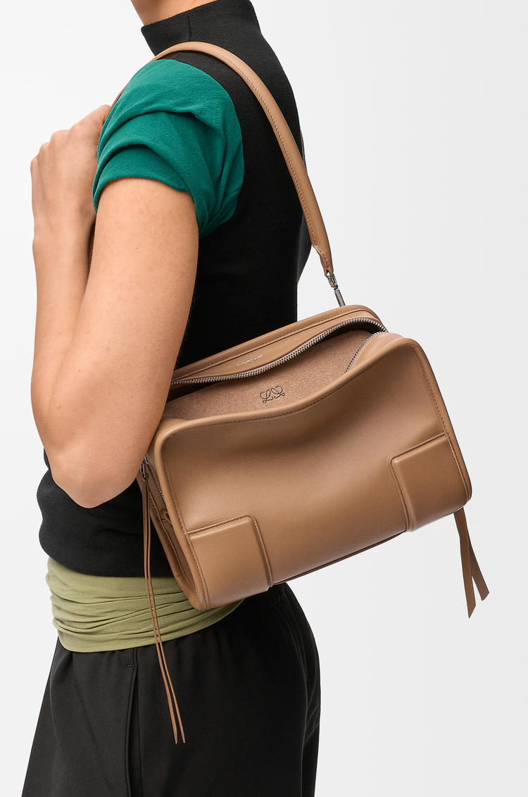 LOEWE Small Amazona 180 bag in soft calfskin Mocha