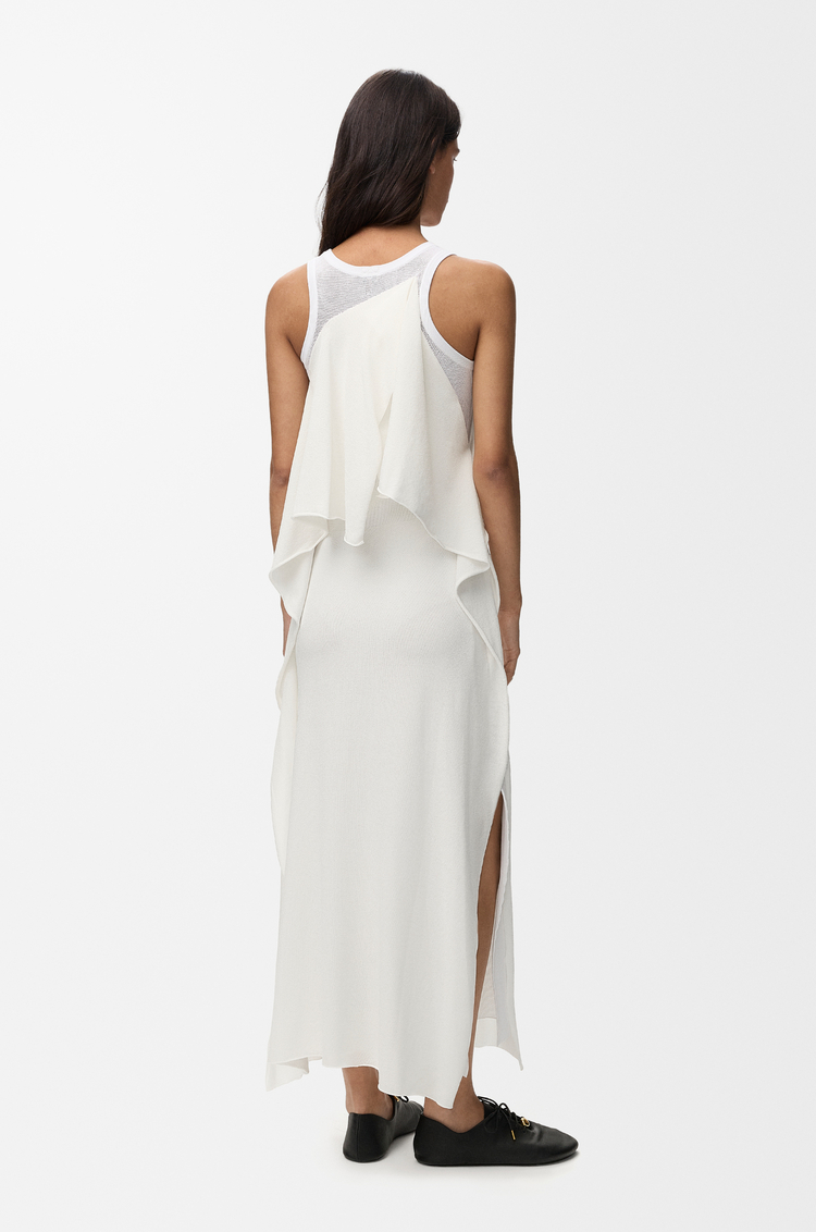 LOEWE Kleid aus Viskosemischung Weiß