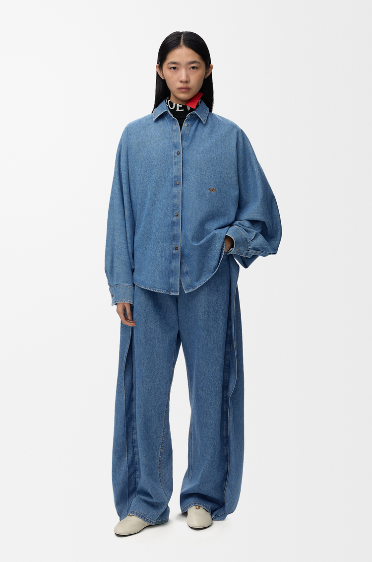 LOEWE Camisa en denim Azul Claro