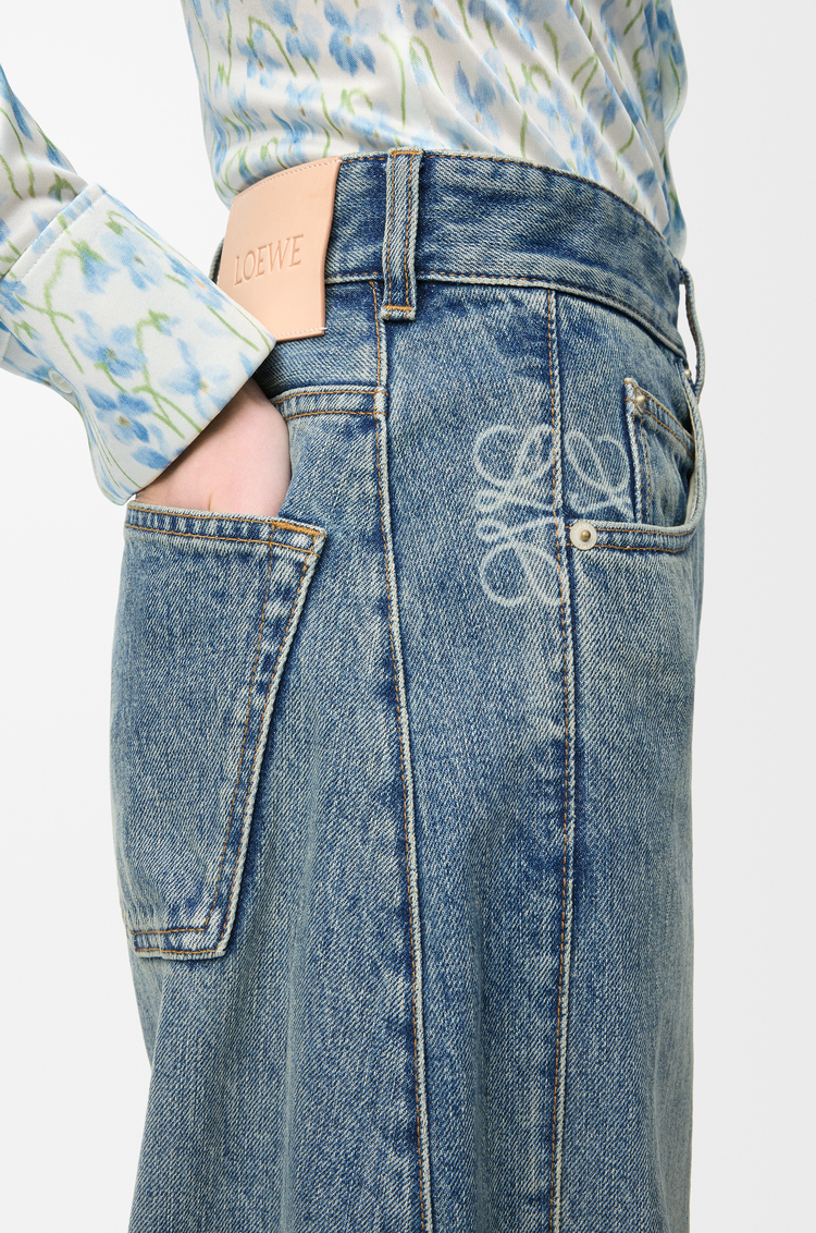 LOEWE Anagram barrel jeans in denim Washed Denim