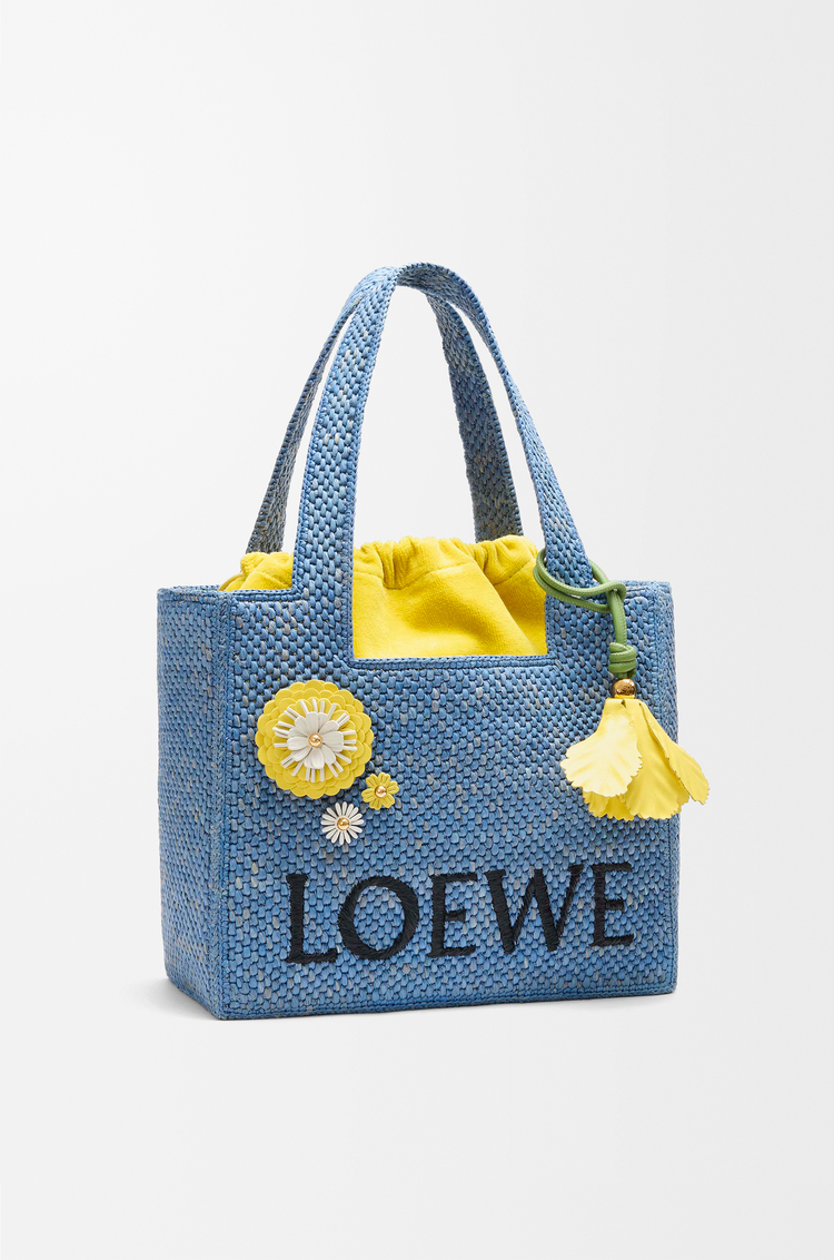 LOEWE Spilla a forma di fiore in pelle di vitello Giallo
